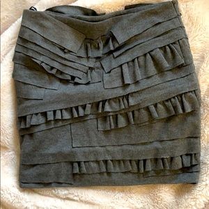 Metropark Knit layer skirt gray